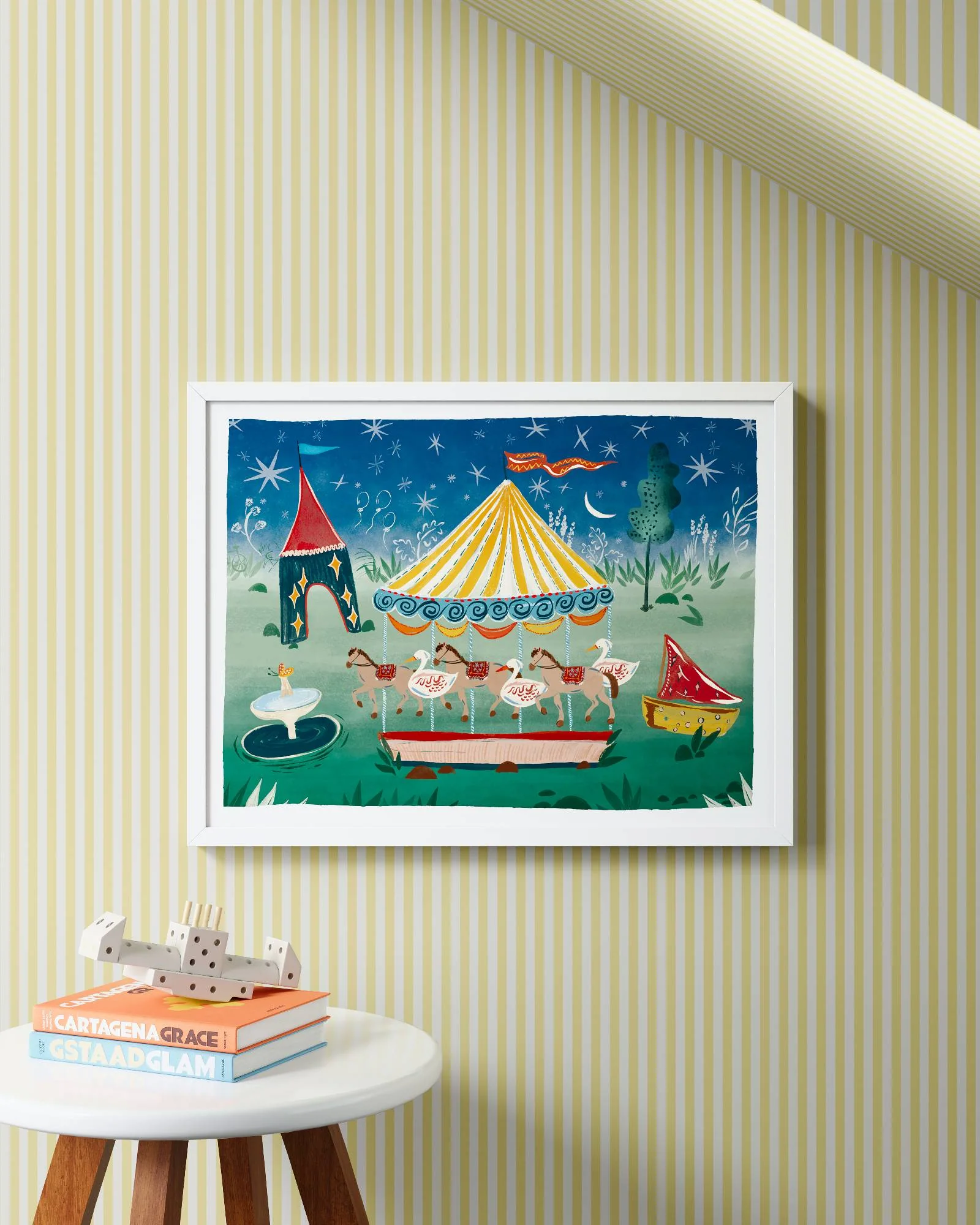 Carousel at Night Framed Wall Art - Image 10