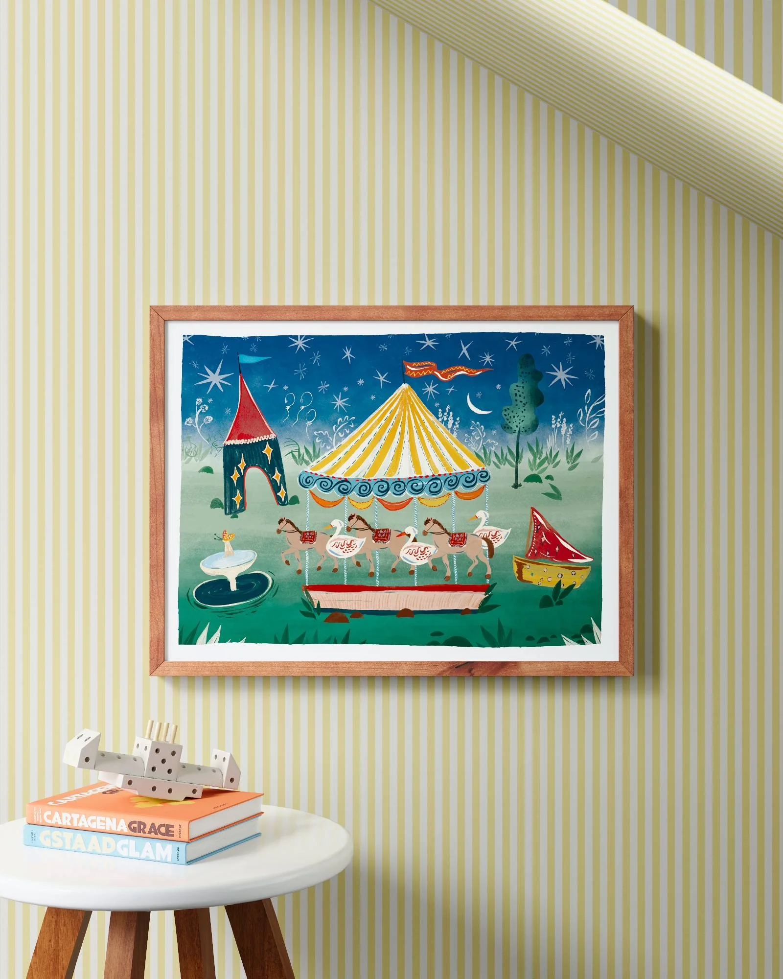 Carousel at Night Framed Wall Art - Image 5