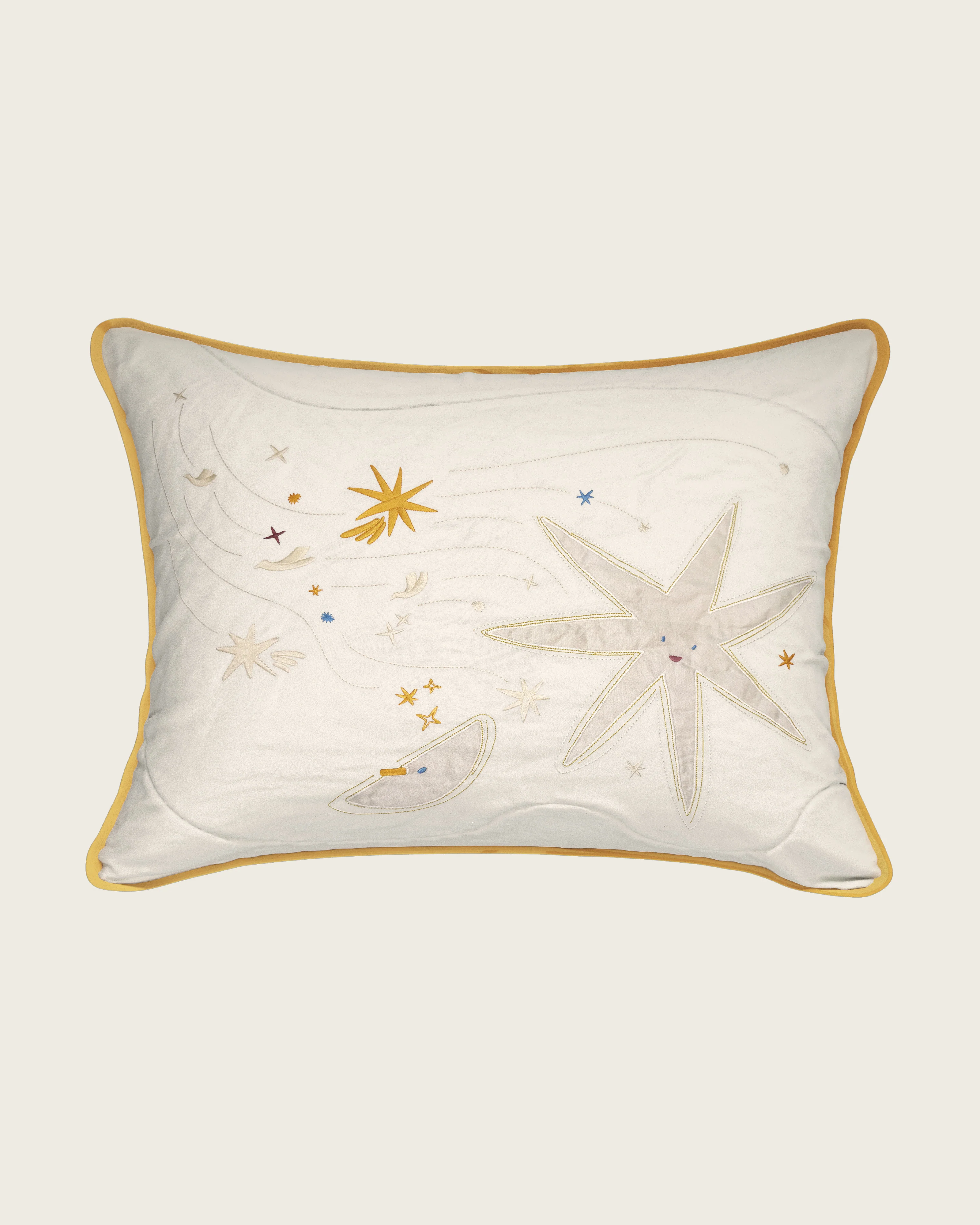 Folk Poetry Embroidered Twin Sham