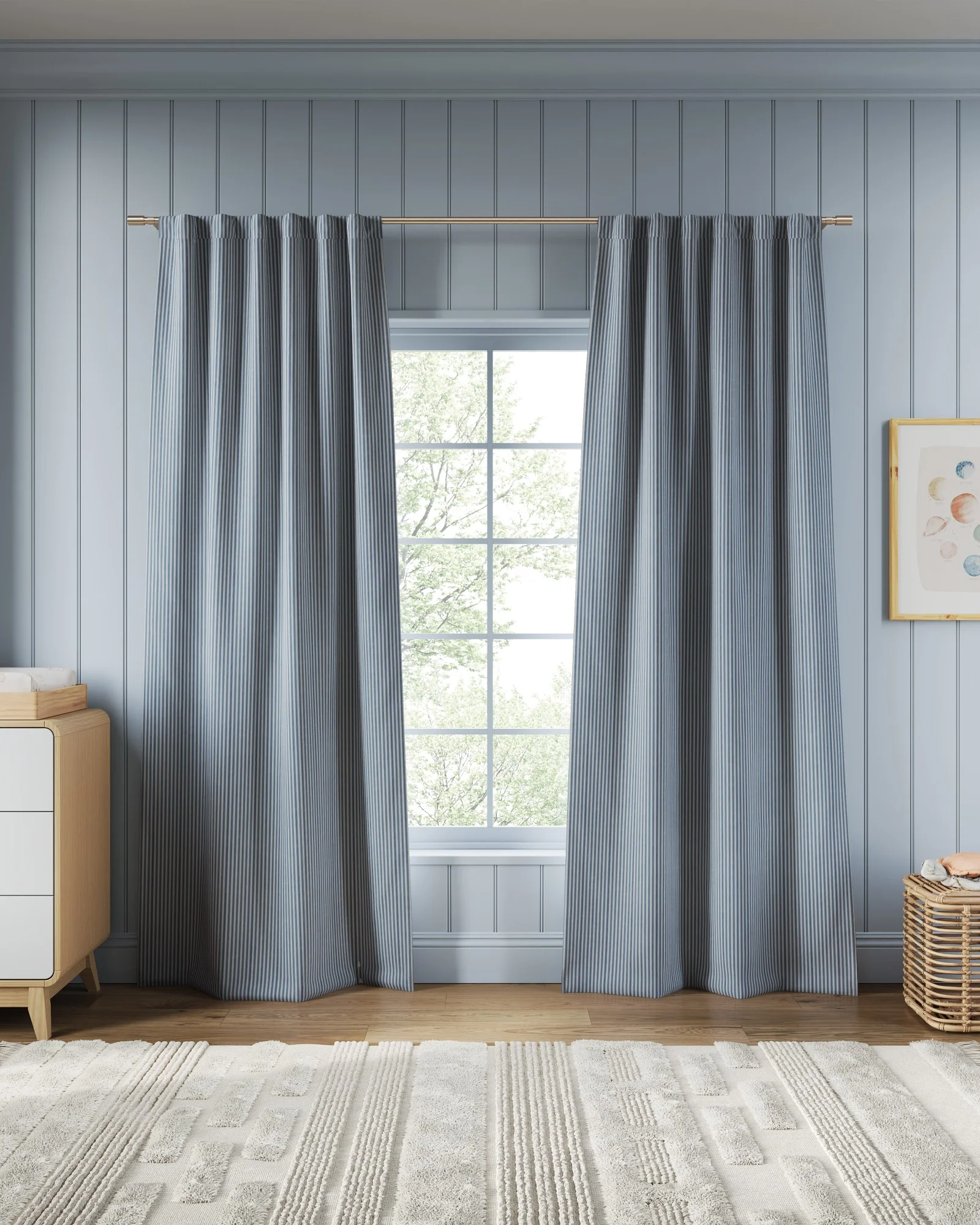 Herringbone Stripe Blackout Curtain - Image 10