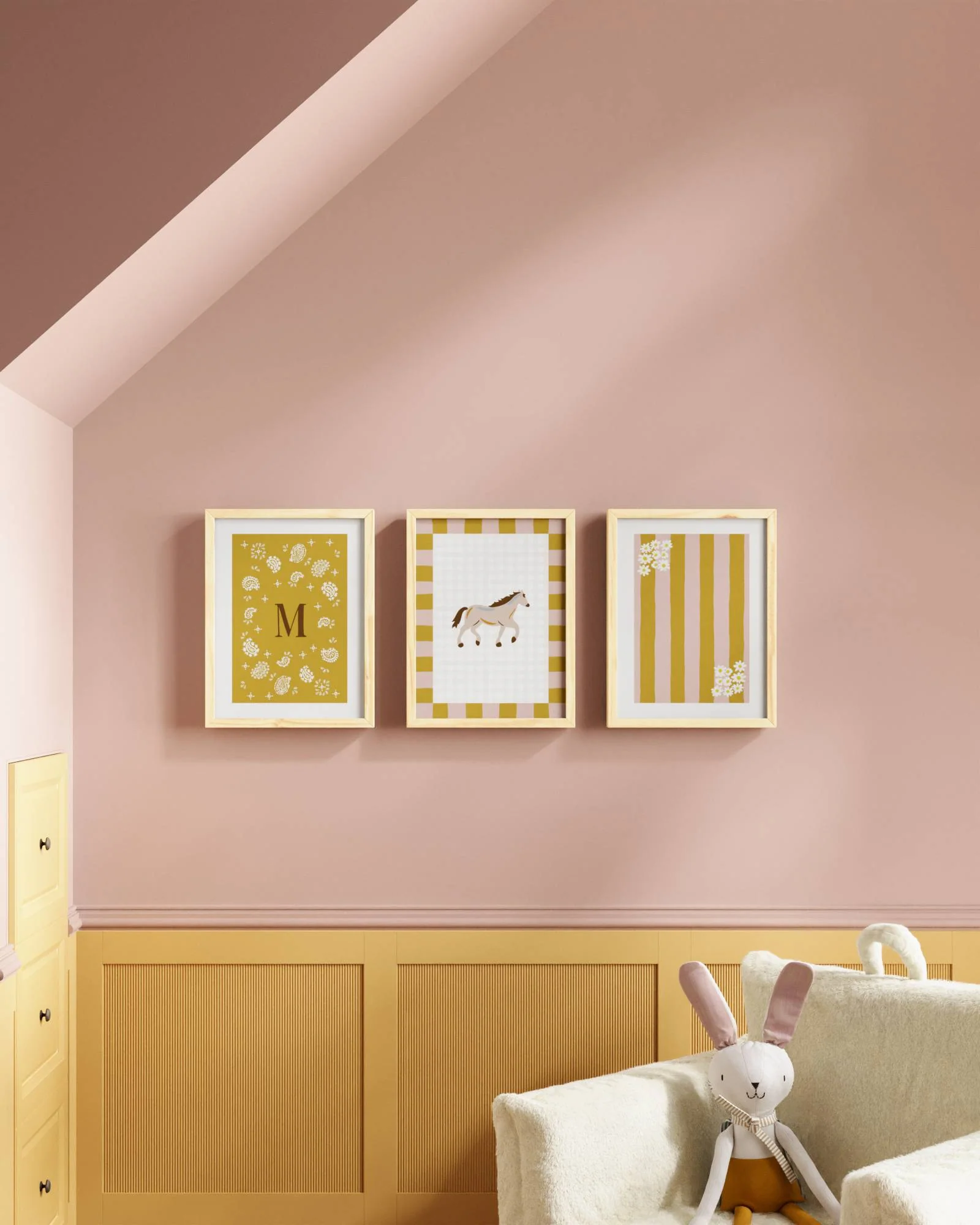 Palomino Horse Personalized Wall Art Set - Image 3