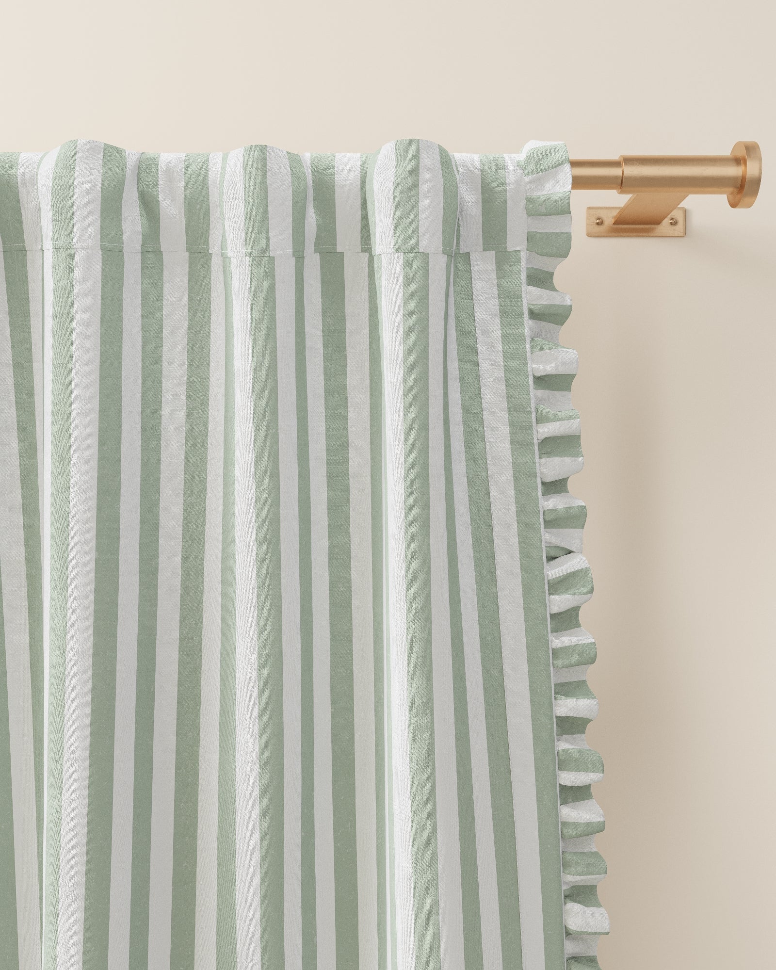 Striped Ruffle Blackout Curtain - Image 12